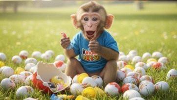 Monkey Baby goes to harvest Egg Crocodile open surprise eggs